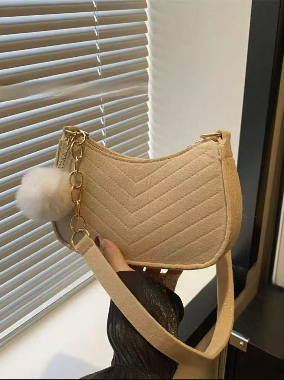 Bolso Bandolera de Fieltro para Mujer