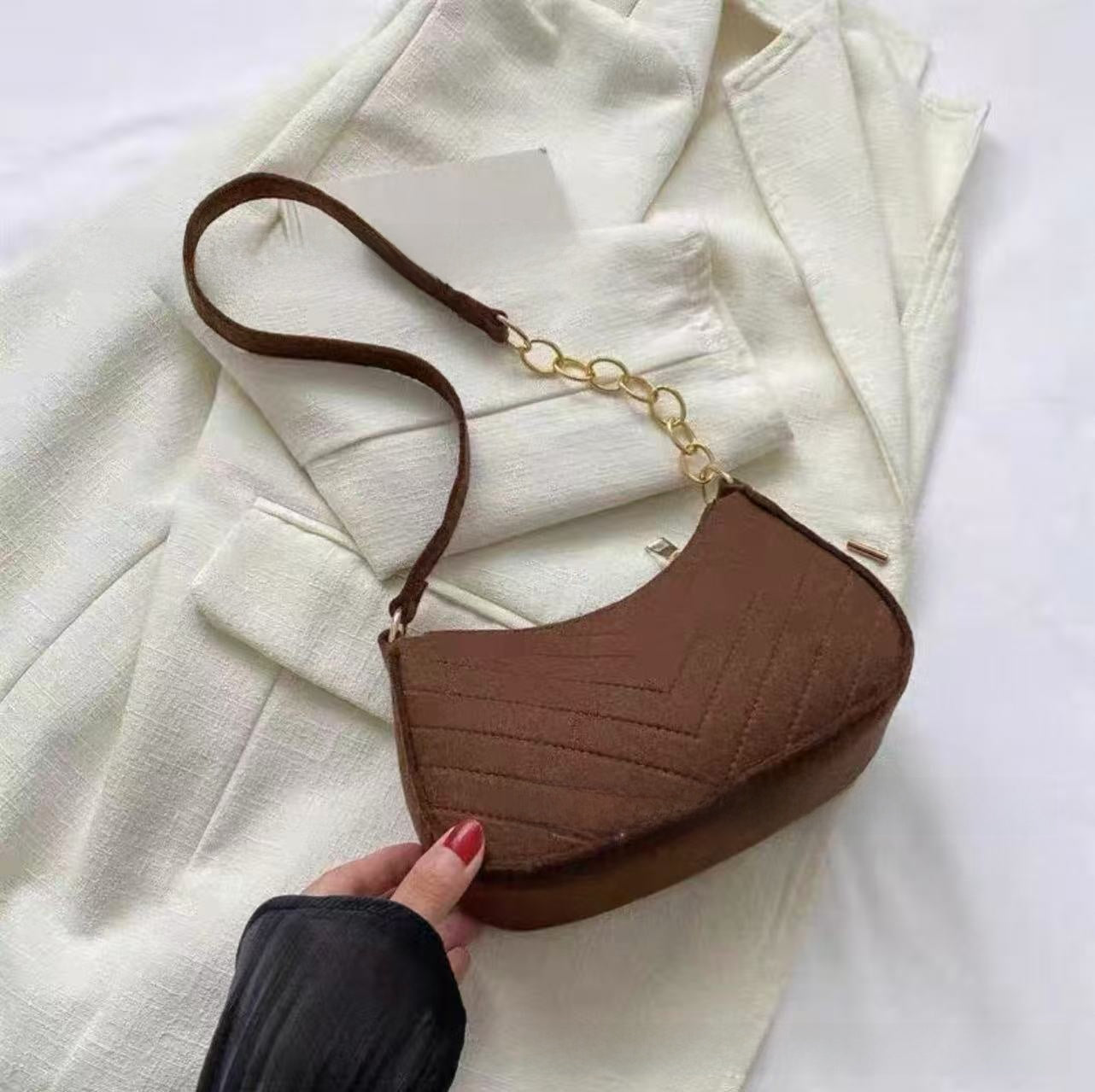 Bolso Bandolera de Fieltro para Mujer