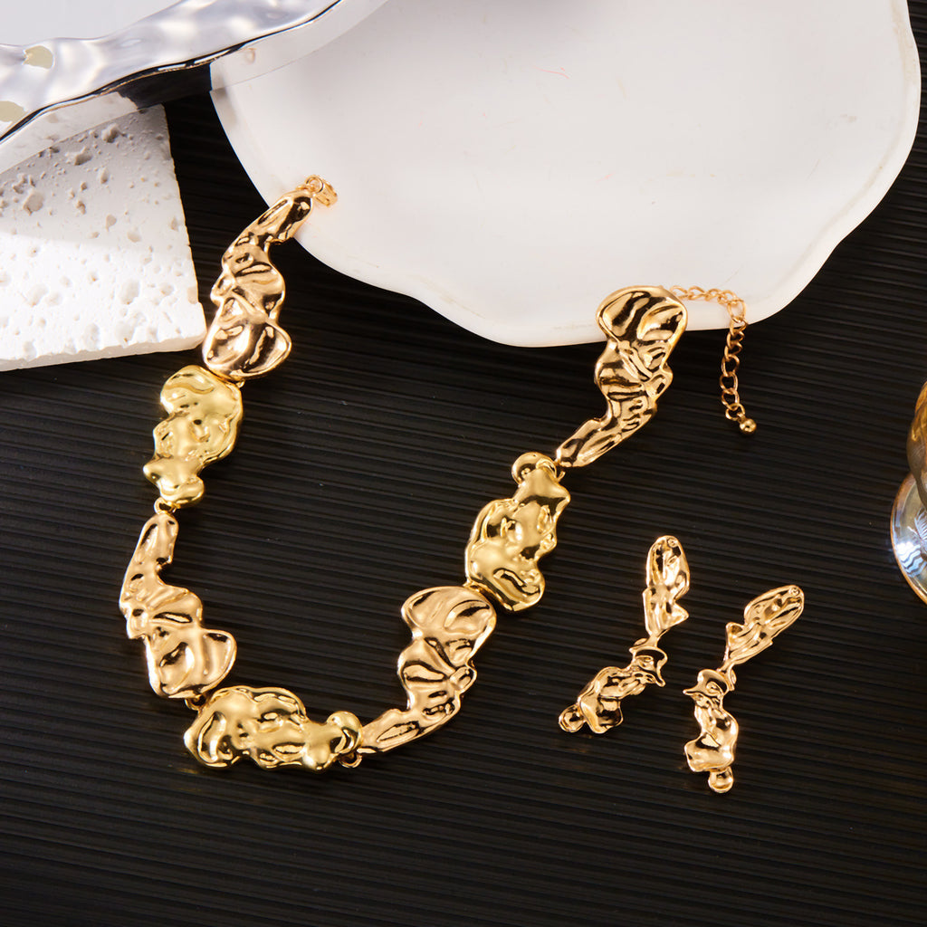 Conjunto de Joyería Fluida de Aleacíon