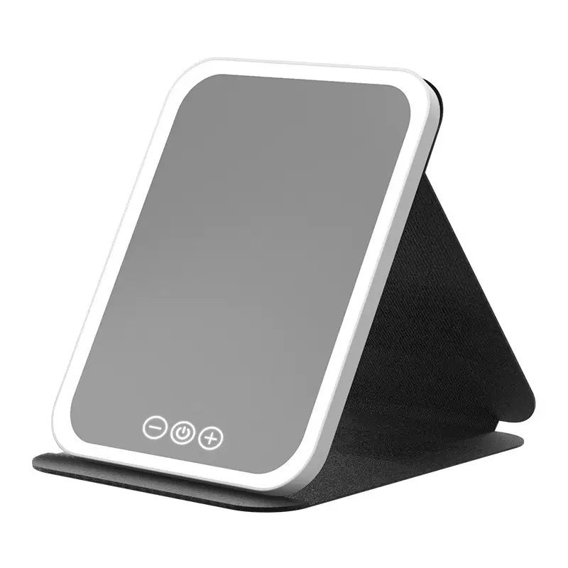 Espejo Plegable LED de Maquillaje con Luz Ajustable