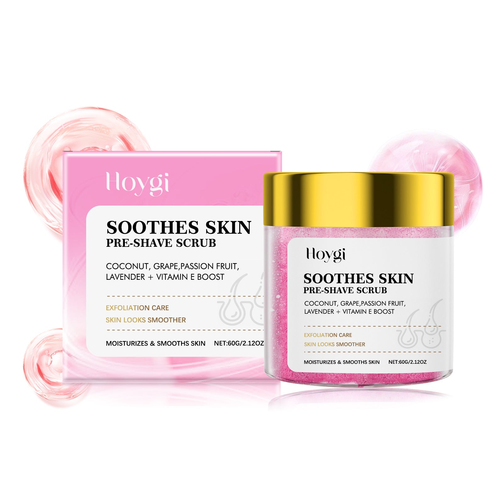 Exfoliante pre-afeitado para depilación - piel suave y sin irritación