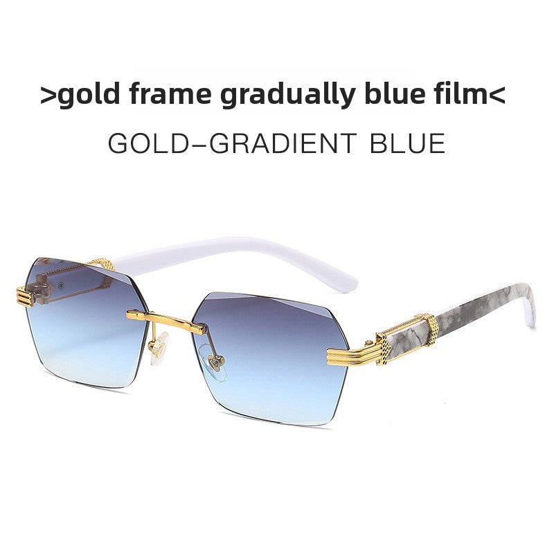 Gafas de Sol Cuadradas Degradadas sin Montura