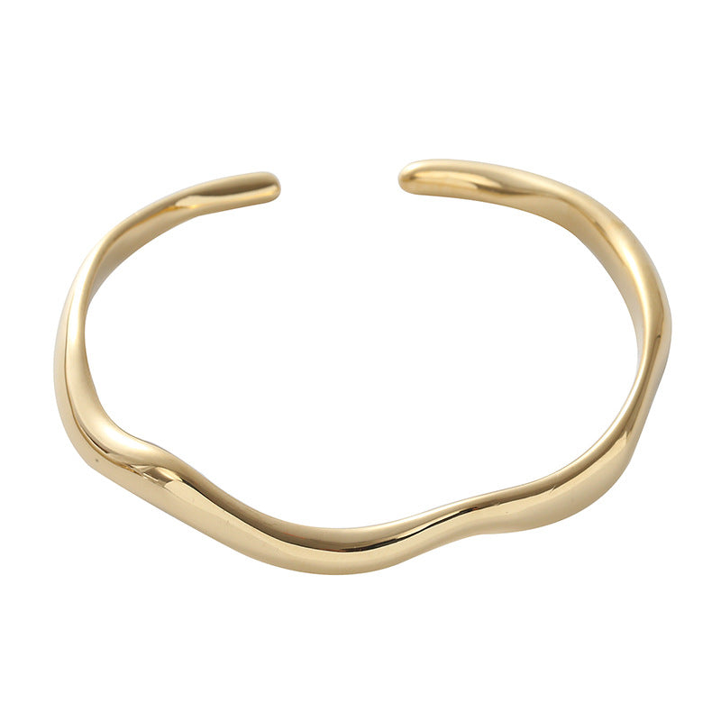 Pulsera de Acero Inoxidable con Diseño de Olas