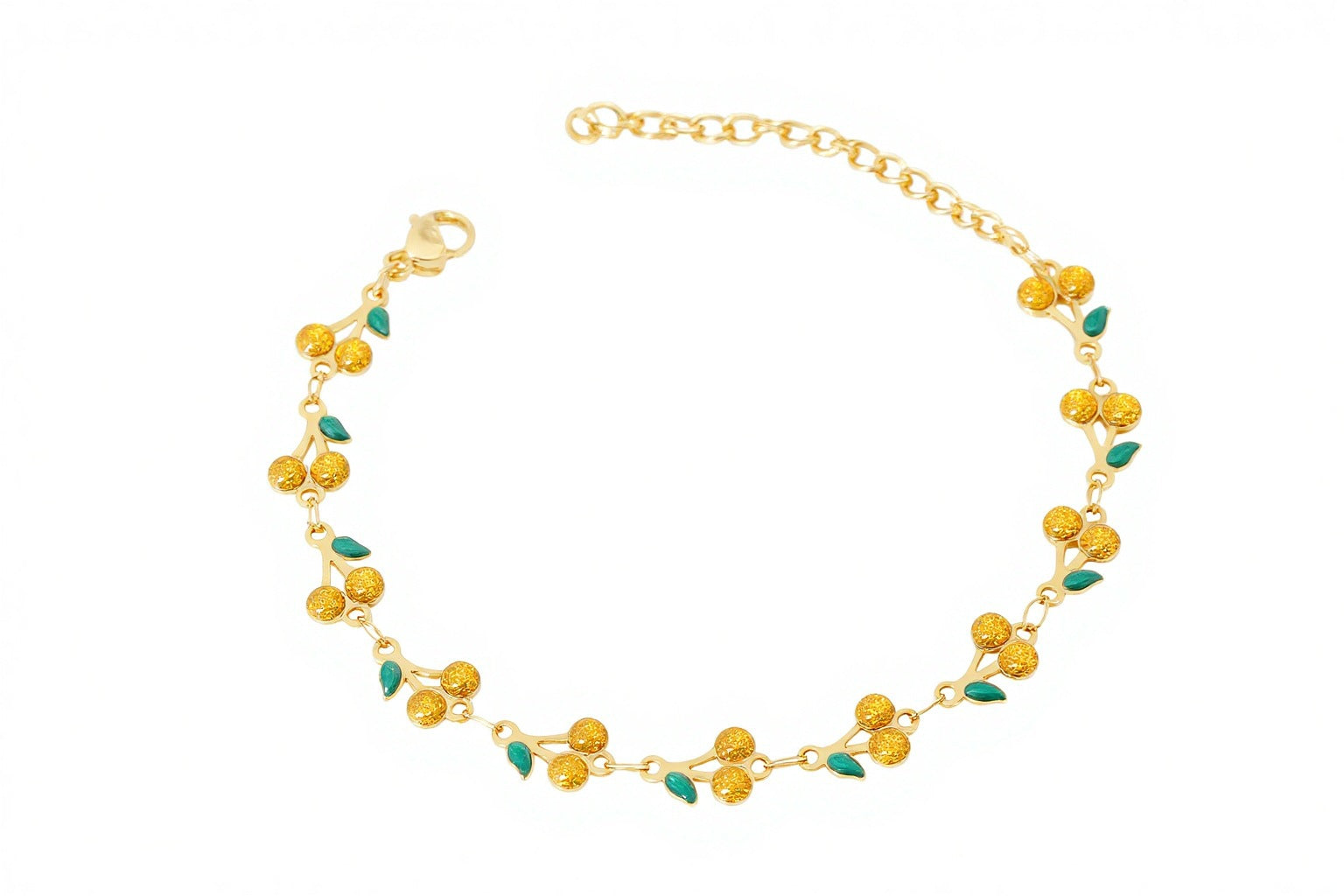 Pulsera Cerezas en Acero Inoxidable