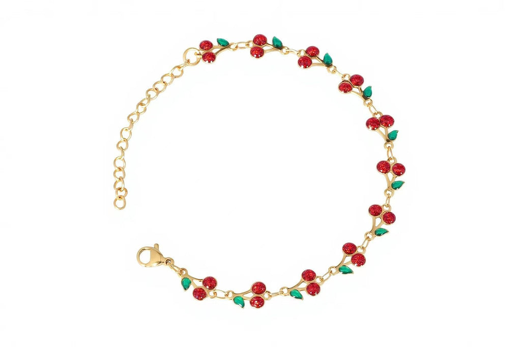 Pulsera Cerezas en Acero Inoxidable