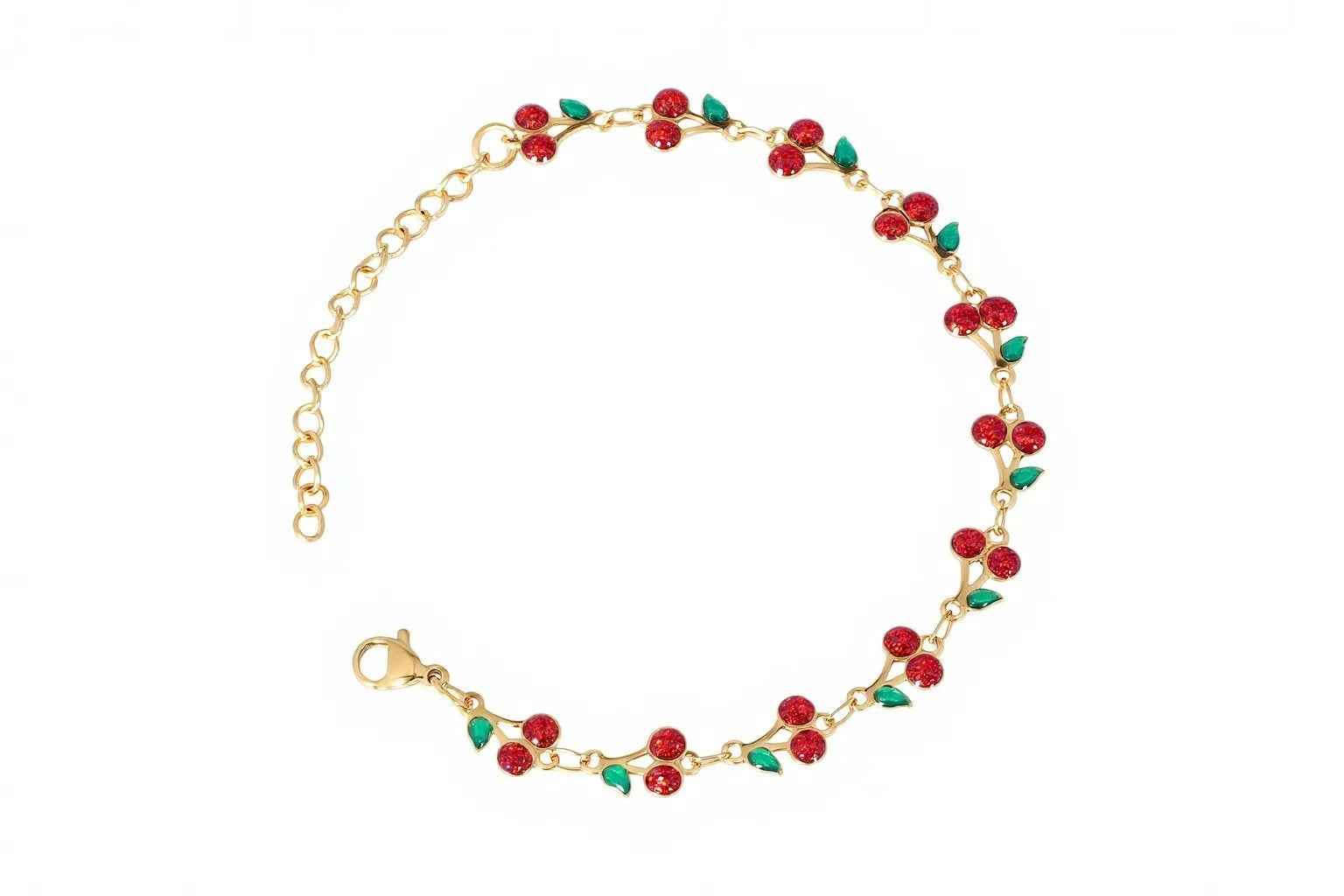 Pulsera Cerezas en Acero Inoxidable