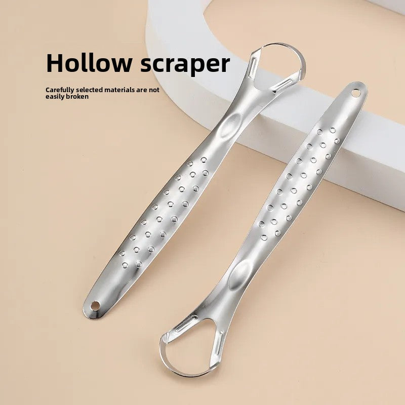 Raspador de lengua de acero inoxidable – higiene bucal completa y aliento fresco