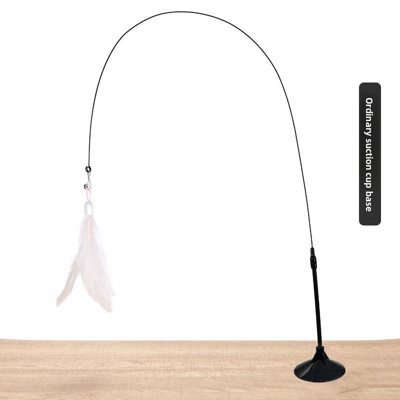 Varita con Plumas para Gatos con Ventosa